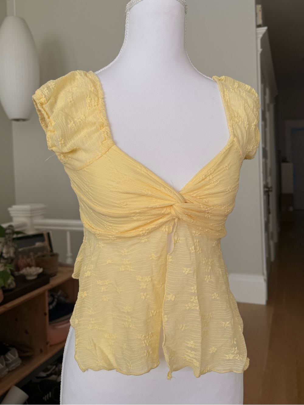 yellow blouse